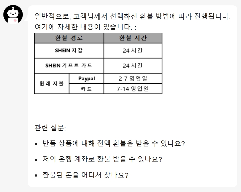 환불 절차 (AI 고객 상담)