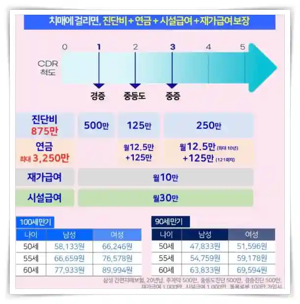 치매보험 단계별 보장 내용