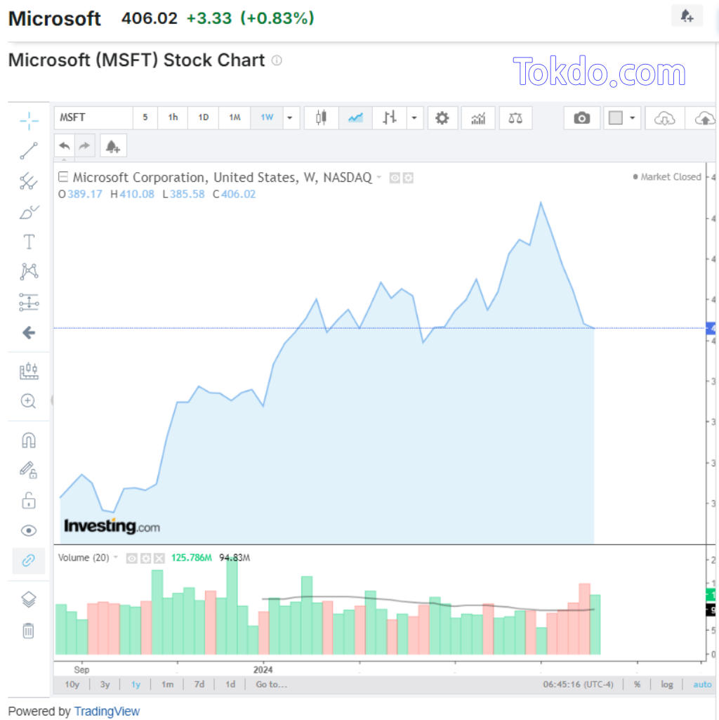 마이크로소프트(Microsoft, MSFT) 1Year